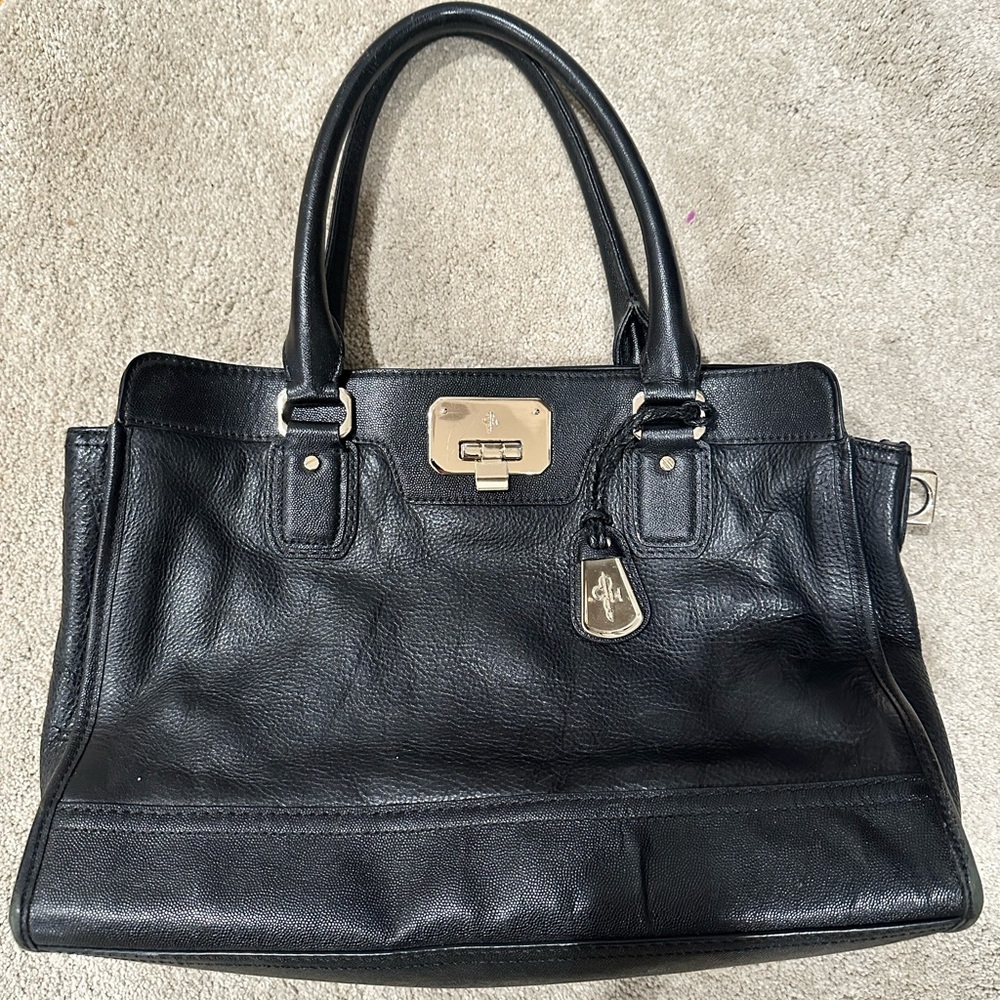 Elegant Black Leather Handbag